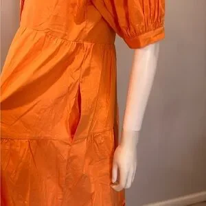 open lace back dress Orange Linen Clementine Maxi Dress